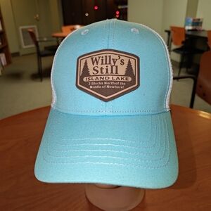 Willy's Still Glued Leather Patch Trucker Mesh Snapback Hat Cap
